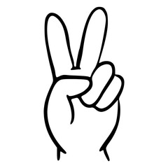 Obraz premium Palm and fingers gesture