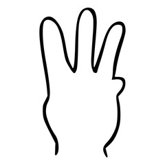 Obraz premium Palm and fingers gesture