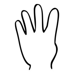 Obraz premium Palm and fingers gesture