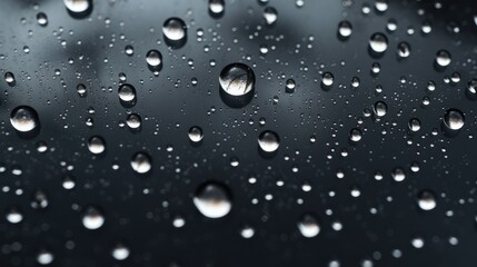 water droplets on a glass surface