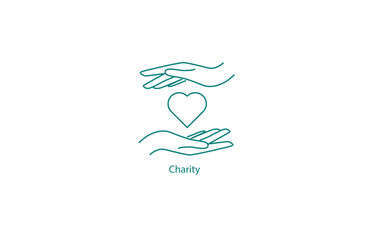 Vector Graphic: Symbolic Representation of Charity and Philanthropy