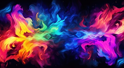 a colorful swirls of paint