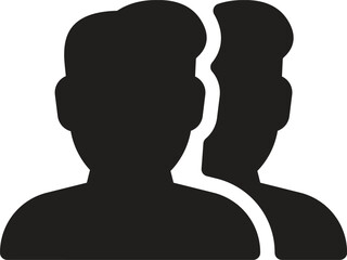 silhouette of a person vector icon. user vector icon