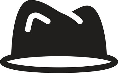 illustration of a black Hat, Father's Hat.