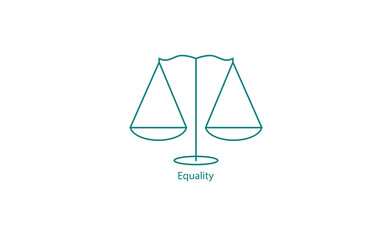 Fototapeta na wymiar Vector Graphic: Equality Symbol Icon for Fairness and Justice