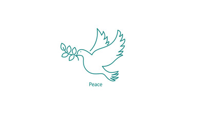 Vector Illustration: Peace Symbol Icon for Harmony and Tranquility