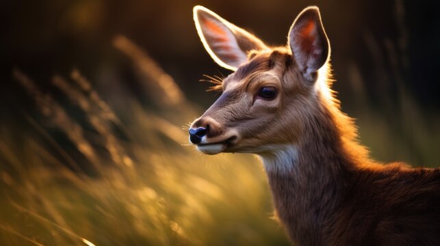 a deer with long ears