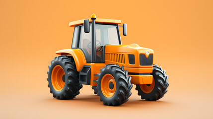 Tractor machine icon 3d