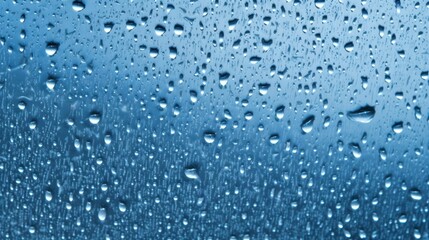 water drops on a glass surface