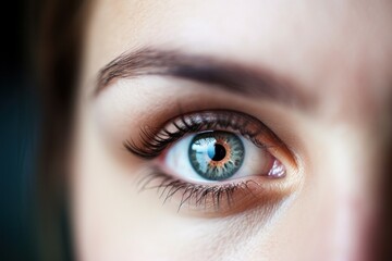 Naklejka premium a close up of a person's eye