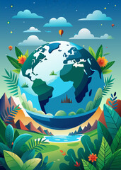 globe, holding, nature and environmental protection for poster, banner or background.Hold the World in Your Hands: Nature & Environment Protection.Our Planet, Our Future: Protect the Earth. the eco