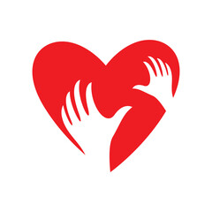 Obraz premium logo design for love and affection between people