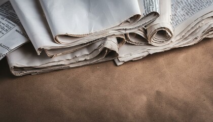 Newspaper old paper background with paper, Newspaper paper grunge vintage old aged texture, Ai Generate