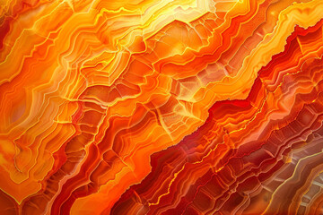 Sunset orange ripples in alcohol ink style, mimicking agate with precision in ultra HD