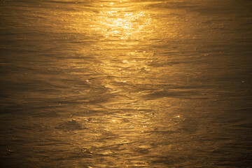 Golden ice in the morning light