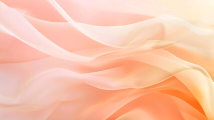 Translucent layers of soft peach and blush rose, gently overlapping to form a minimalist abstract background that captures the delicate beauty of a peaceful sunrise