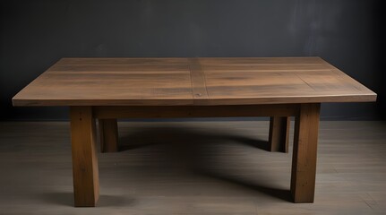 Fototapeta premium Solid wooden table with a worn and weathered look.generative.ai