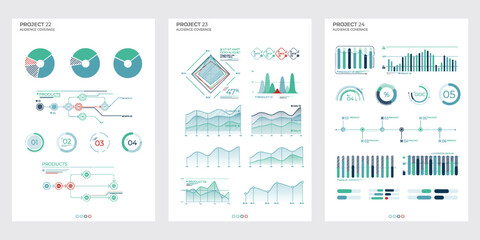 Finance elements commercial charts. Abstract vector illustration.