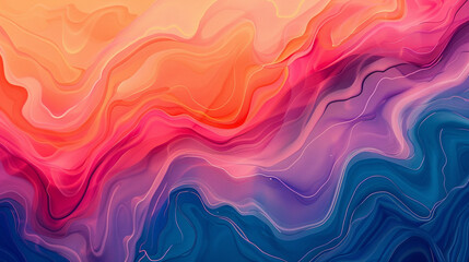 abstract art piece using fluid shapes 