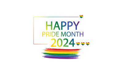 Colorful Creation Text Illustration Design to Celebrate Pride Month 2024