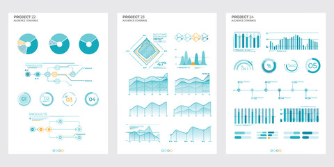 Finance elements commercial charts. Abstract vector illustration.