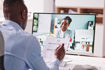 Online Video Conference Job Interview Meeting