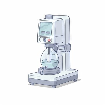 Sketch image of a Brookfield viscometer.