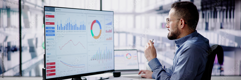 Aufkleber KPI Business Analytics Data Dashboard