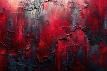 Abstract background with a cracked red wall. Created with Ai