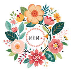 Mother's Day card, featuring elegant floral elements and space for personalized messages to express love and appreciation