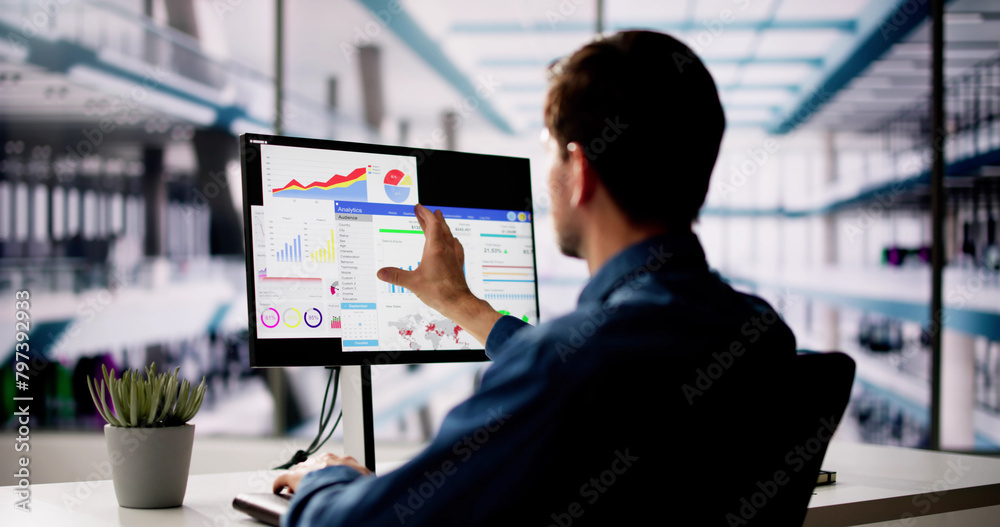 Poster kpi business data dashboard
