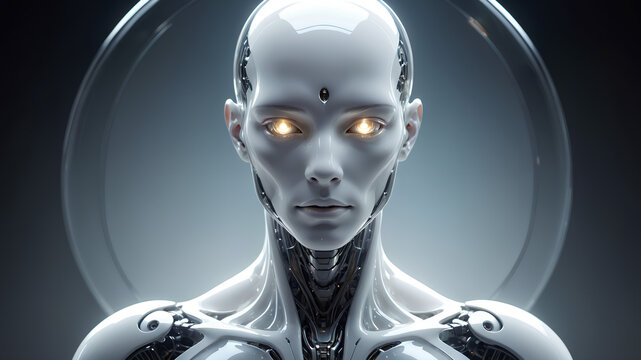 futuristic white humanoid