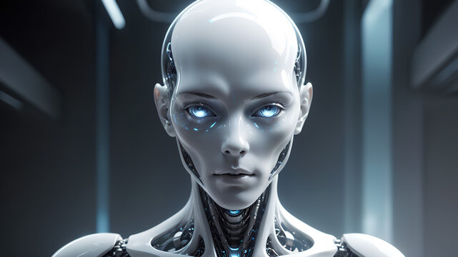 futuristic white humanoid