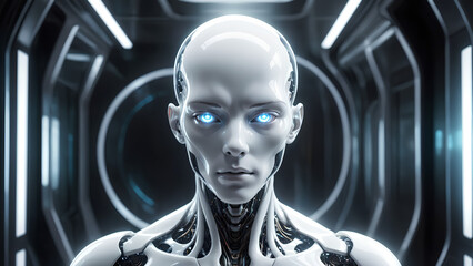 futuristic white humanoid