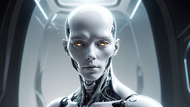 futuristic white humanoid