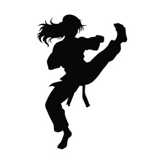silhouette of a  female martial art © Ismail Hossain