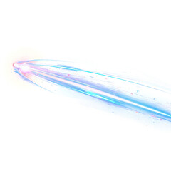 Blue rainbow energy arc of effect isolate on transparent png.