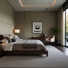 Modern Elegance: Neutral-Toned Master Bedroom Retreat