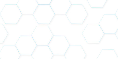 Abstract background with hexagon, modern abstract vector polygonal pattern.  Futuristic abstract honeycomb technology white background.