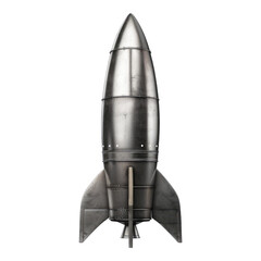 A rocket in crypto style showing up trend of coin isolated on transparent background