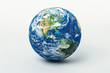 Representation of Earth, isolated on a plain white background