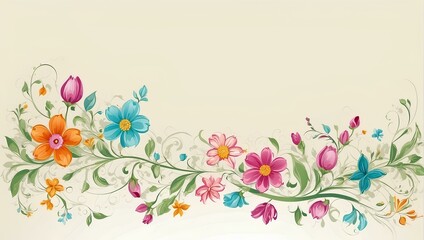 Naklejka premium spring floral background