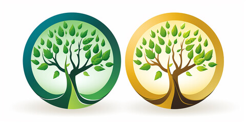 tree logo,greening symbol social logo with associa