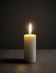 burning candle in the dark