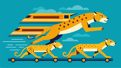 A transportation system utilizing the efficiency and speed of cheetahs for highspeed travel.