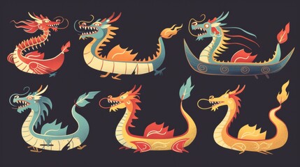 Flat dragon boat collection
