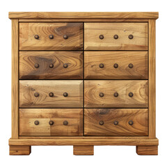 Classic cabinet with drawers isolated on transparent background