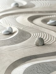 Fototapeta na wymiar Soothing Zen Garden WallpaperSerene Pattern of Bamboo and Rock Path