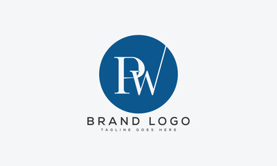 letter PW logo design vector template design for brand