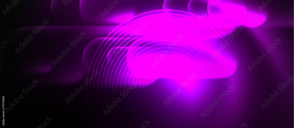 Poster a vibrant purple glow illuminates the dark background, creating a captivating and mysterious ambianc